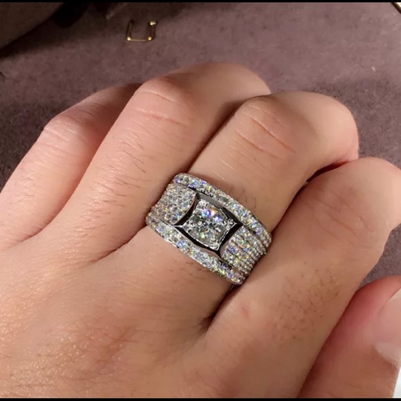 Thick Silver Promise Statement Ring - Picture 3 of 5